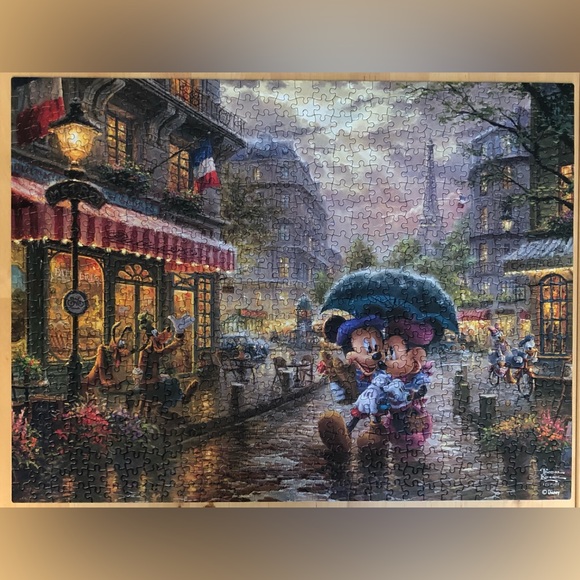Thomas Kincaid Disney “Mickey and Minnie in Paris” 750-pc Puzzle - Picture 2 of 5